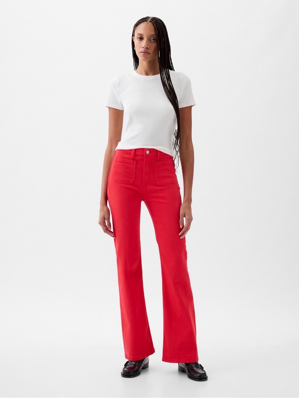 Gap "'70s Flare" High-Rise Jean — NWT Red